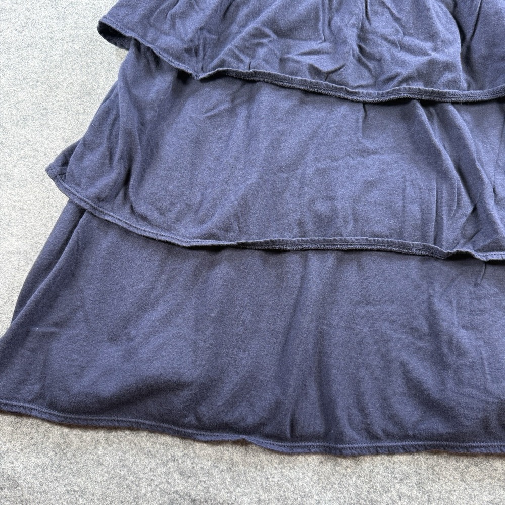 American Eagle Outfitters Tiered Dress Womens XL Ruffles Navy Blue Boho Cottage - Picture 2 of 13